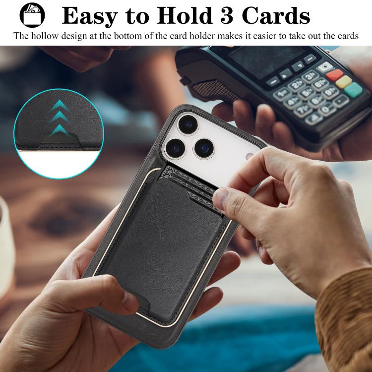Custodia magnetica in pelle con porta carte per iPhone 17