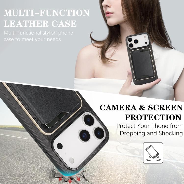 Custodia magnetica in pelle con porta carte per iPhone 17