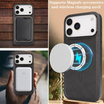 Custodia magnetica in pelle con porta carte per iPhone 17