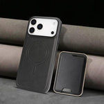Custodia magnetica in pelle con porta carte per iPhone 17