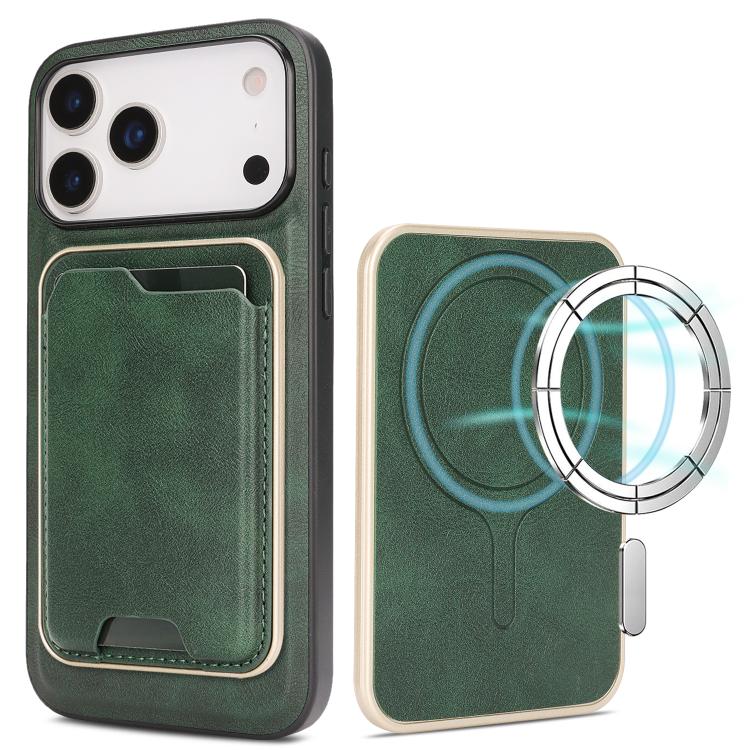 Custodia magnetica in pelle con porta carte per iPhone 17