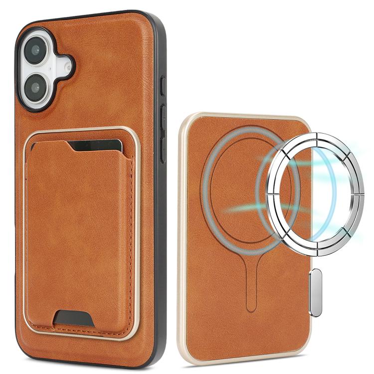 Custodia magnetica in pelle con porta carte per iPhone 17