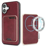 Custodia magnetica in pelle con porta carte per iPhone 17