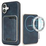 Custodia magnetica in pelle con porta carte per iPhone 17