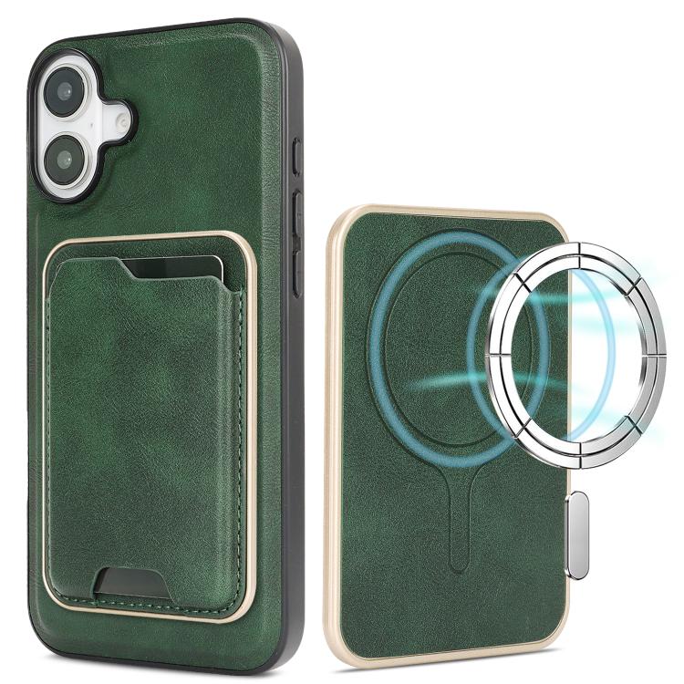 Custodia magnetica in pelle con porta carte per iPhone 17