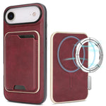 Custodia magnetica in pelle con porta carte per iPhone 17