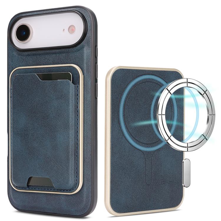 Custodia magnetica in pelle con porta carte per iPhone 17
