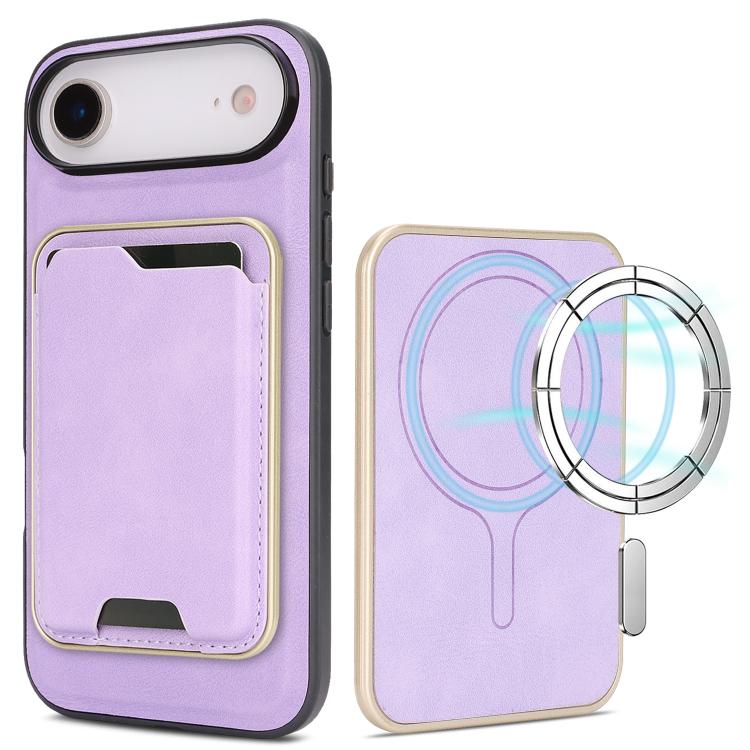 Custodia magnetica in pelle con porta carte per iPhone 17