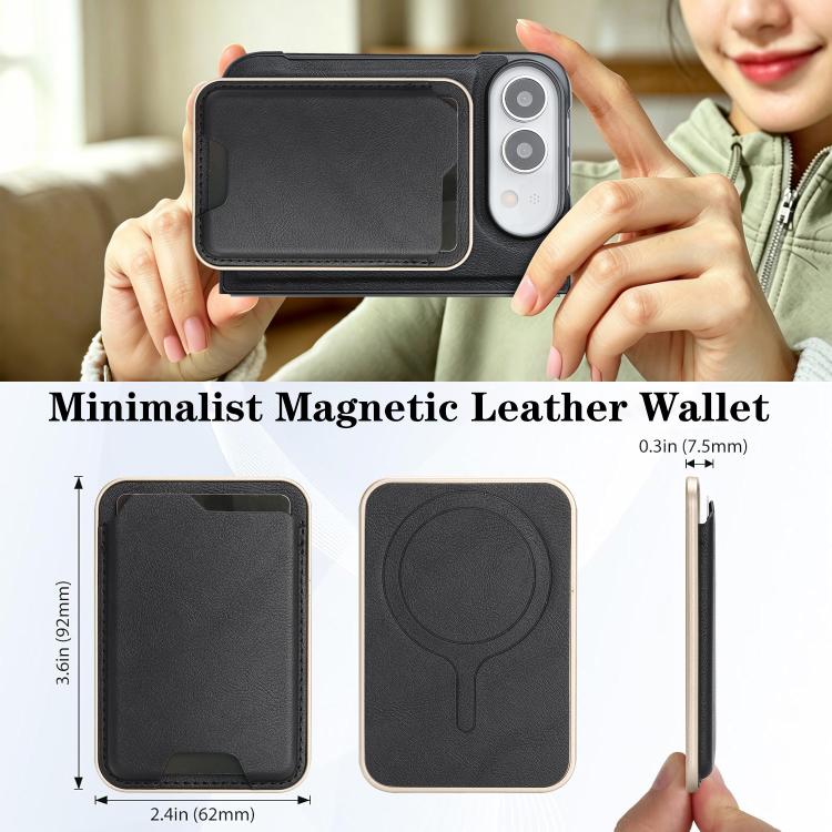Custodia portafoglio magnetica in pelle per iPhone