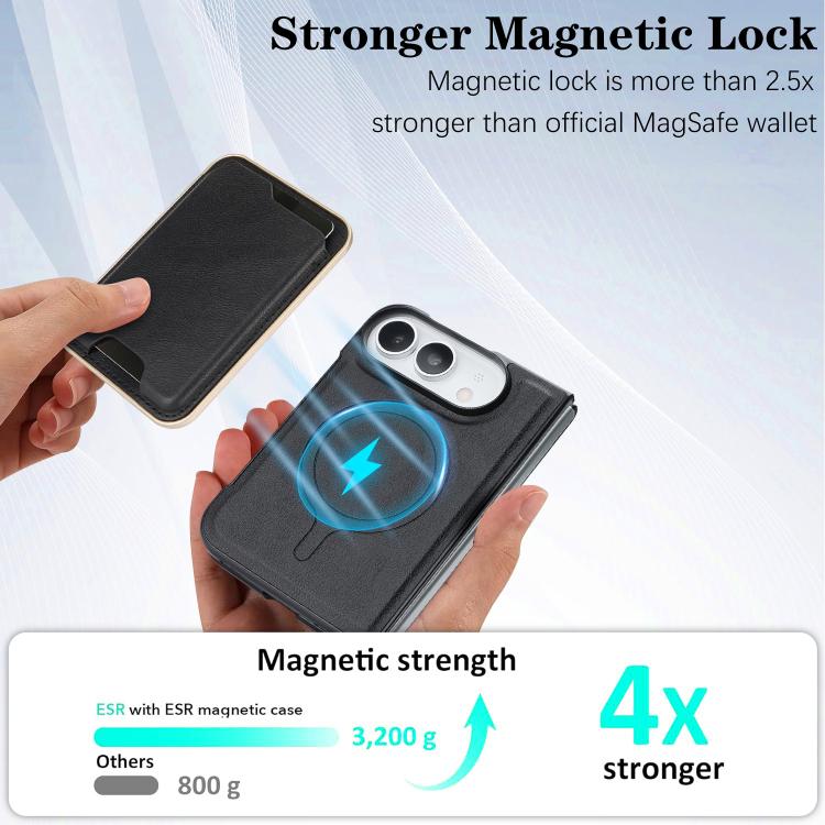 Custodia portafoglio magnetica in pelle per iPhone