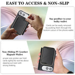 Custodia portafoglio magnetica in pelle per iPhone