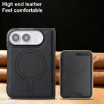 Custodia portafoglio magnetica in pelle per iPhone