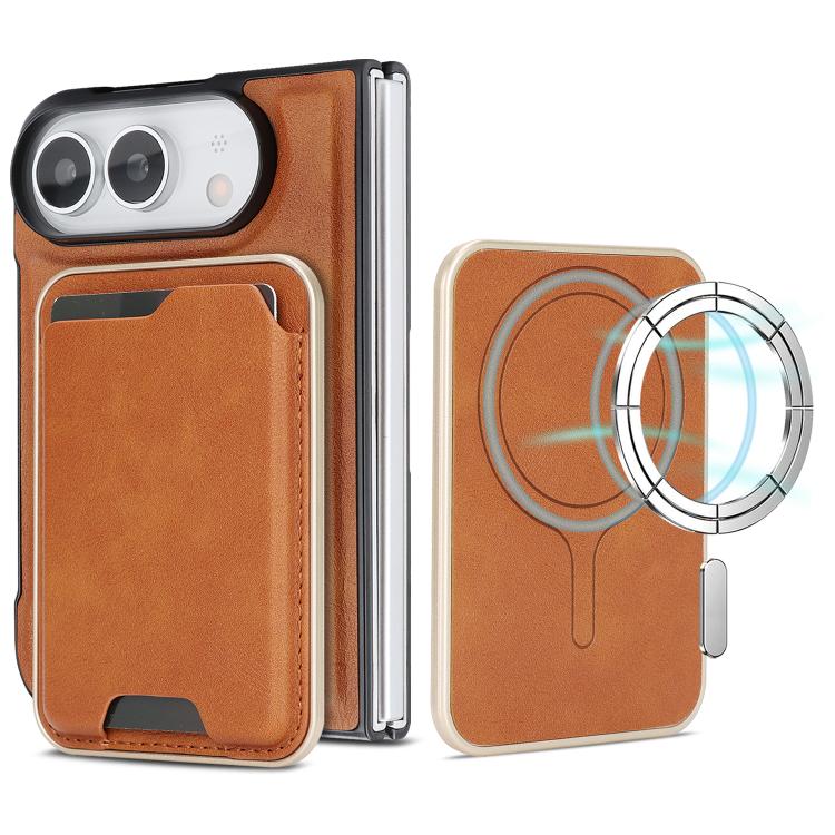 Custodia portafoglio magnetica in pelle per iPhone