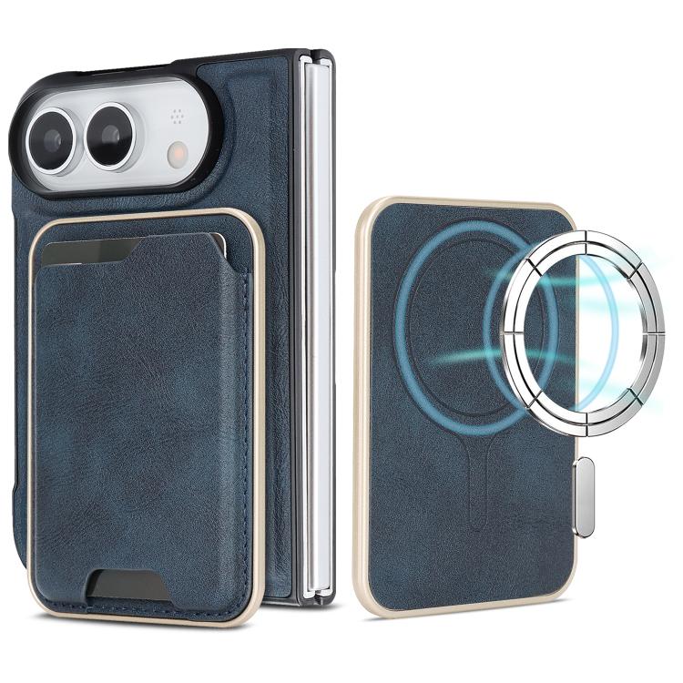 Custodia portafoglio magnetica in pelle per iPhone