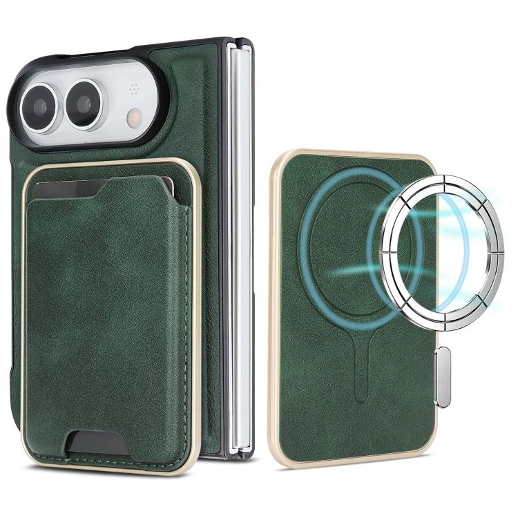 Custodia portafoglio magnetica in pelle per iPhone