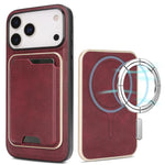 Custodia portafoglio magnetica in pelle per iPhone