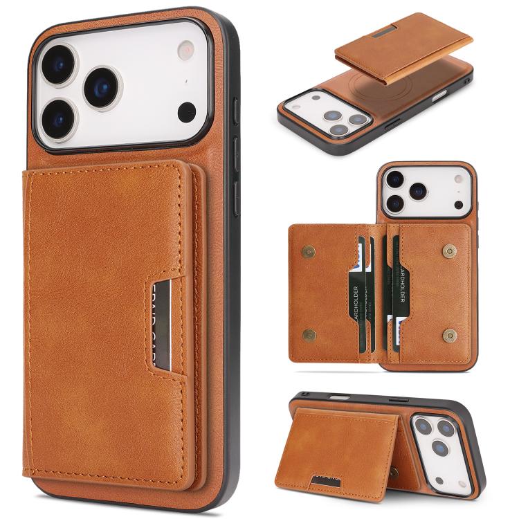 Custodia portafoglio in pelle Kalebol MagSafe per iPhone Fold