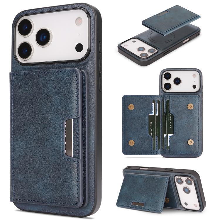Custodia portafoglio in pelle Kalebol MagSafe per iPhone Fold