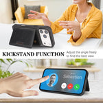 Custodia per telefono in pelle Kalebol Strong MagSafe con porta carte magnetico a due ante e chiusura a strappo., For iPhone 17 Pro, For iPhone 17, For iPhone Air, For iPhone 17e / 16e