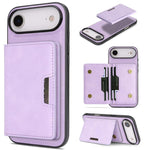 Custodia per telefono in pelle Kalebol Strong MagSafe con porta carte magnetico a due ante e chiusura a strappo., For iPhone 17 Pro, For iPhone 17, For iPhone Air, For iPhone 17e / 16e
