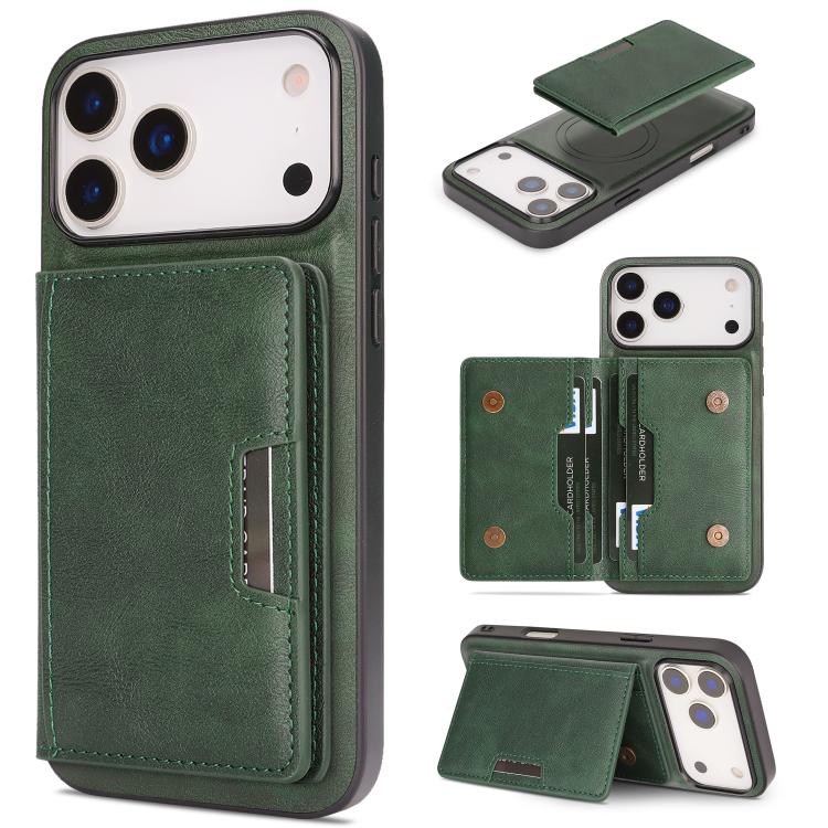 Custodia portafoglio in pelle Kalebol MagSafe per iPhone Fold