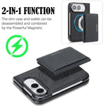 Custodia portafoglio in pelle Kalebol MagSafe per iPhone Fold