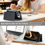 Custodia portafoglio in pelle Kalebol MagSafe per iPhone Fold