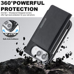 Custodia portafoglio in pelle Kalebol MagSafe per iPhone Fold
