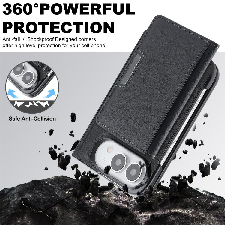 Custodia portafoglio in pelle Kalebol MagSafe per iPhone Fold