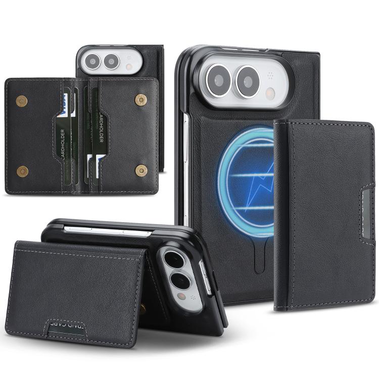 Custodia portafoglio in pelle Kalebol MagSafe per iPhone Fold