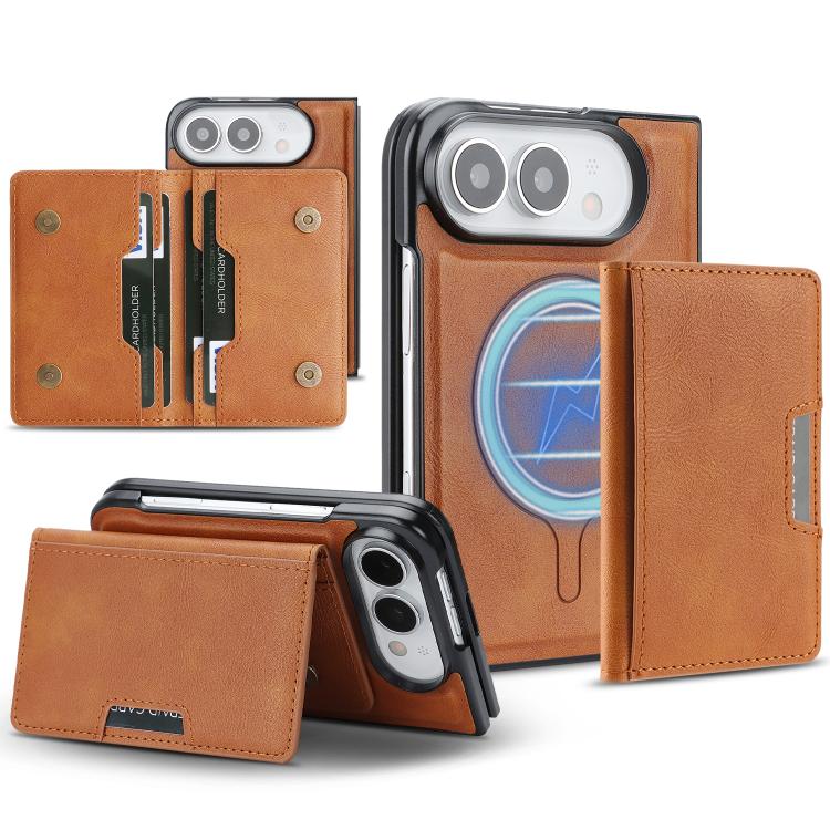 Custodia portafoglio in pelle Kalebol MagSafe per iPhone Fold