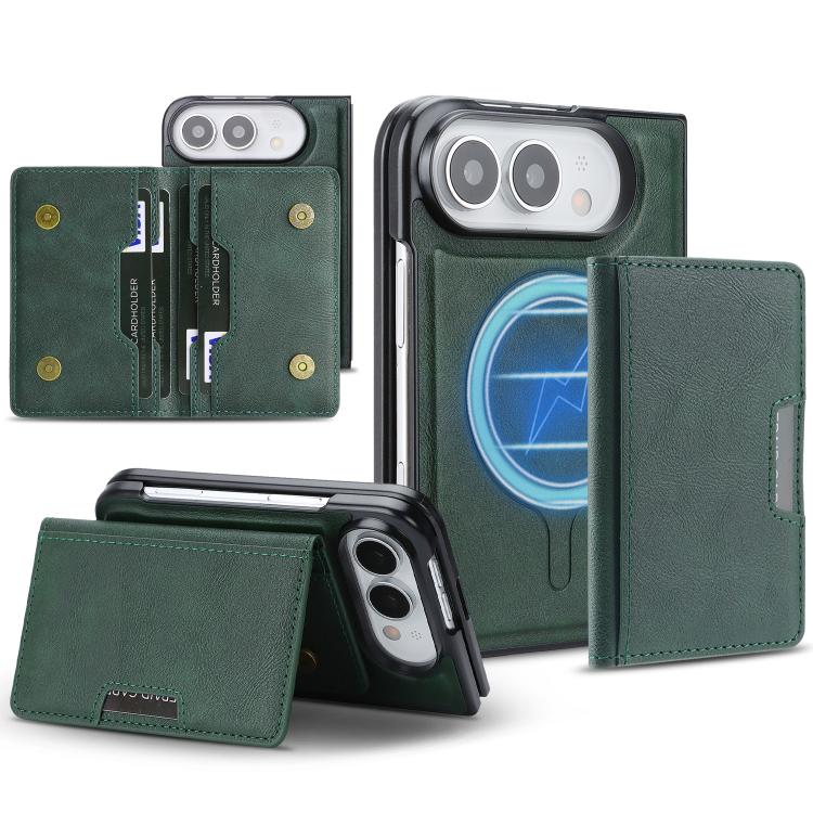 Custodia portafoglio in pelle Kalebol MagSafe per iPhone Fold
