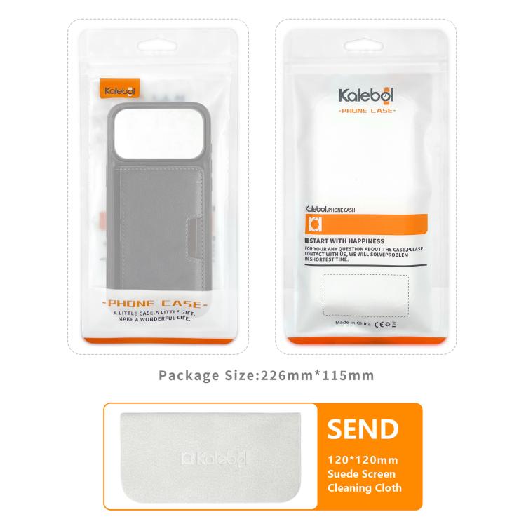Custodia portafoglio in pelle Kalebol MagSafe per iPhone Fold