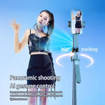 Gimbal stabilizzatore smartphone con tracciamento AI 360°