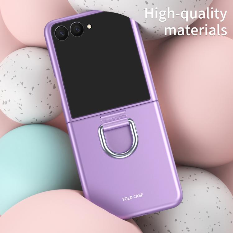 Custodia per telefono pieghevole con fibbia ad anello galvanizzata, For Galaxy Z Flip8 5G, For Galaxy Z Flip7 5G