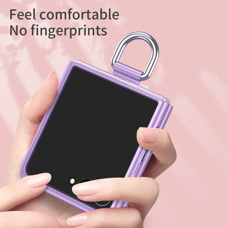 Custodia per telefono pieghevole con fibbia ad anello galvanizzata, For Galaxy Z Flip8 5G, For Galaxy Z Flip7 5G
