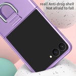 Custodia per telefono pieghevole con fibbia ad anello galvanizzata, For Galaxy Z Flip8 5G, For Galaxy Z Flip7 5G