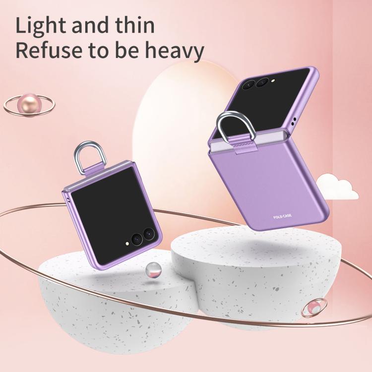 Custodia per telefono pieghevole con fibbia ad anello galvanizzata, For Galaxy Z Flip8 5G, For Galaxy Z Flip7 5G