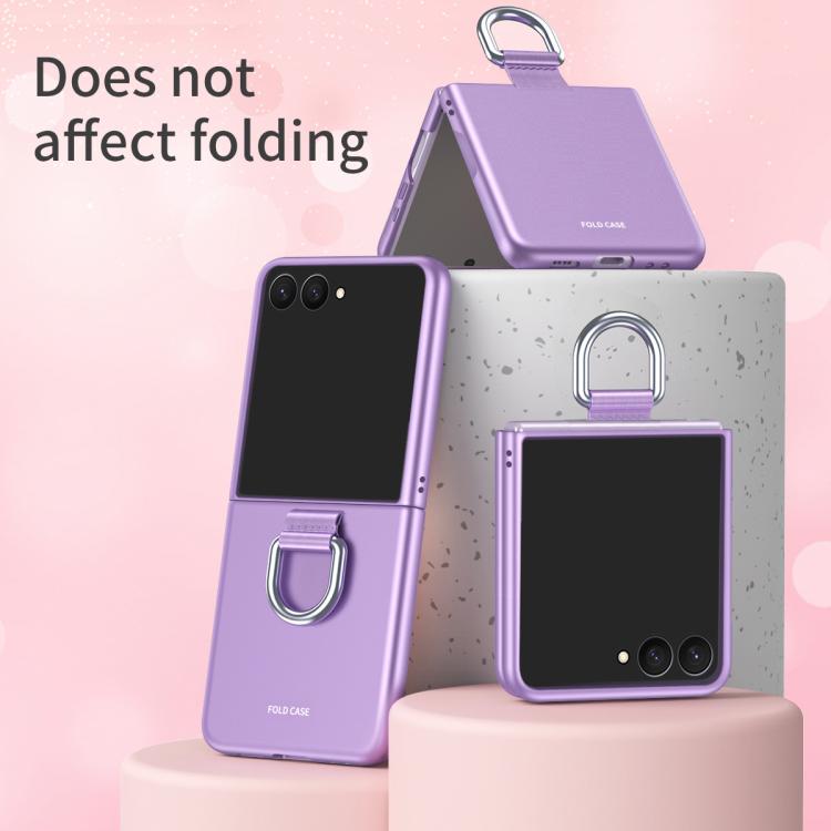 Custodia per telefono pieghevole con fibbia ad anello galvanizzata, For Galaxy Z Flip8 5G, For Galaxy Z Flip7 5G
