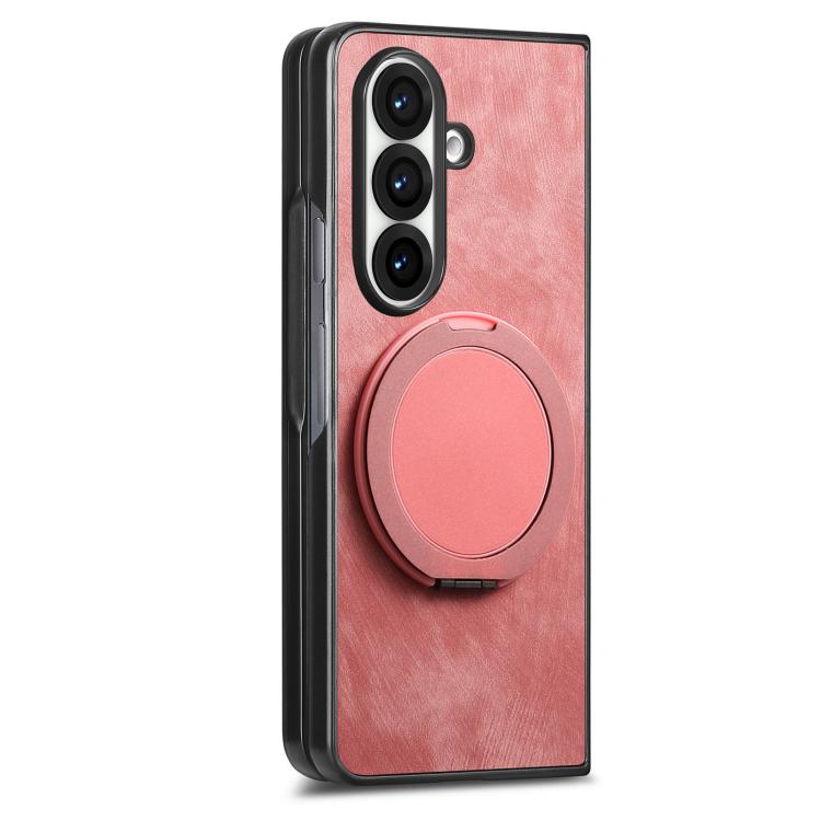 Custodia per telefono in pelle stile retrò con supporto girevole rotondo, For Galaxy Z Fold8 Ultra 5G, For Galaxy Z Fold7, For Galaxy Z Fold6, For Galaxy Z Fold5