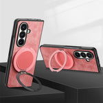 Custodia per telefono in pelle stile retrò con supporto girevole rotondo, For Galaxy Z Fold8 Ultra 5G, For Galaxy Z Fold7, For Galaxy Z Fold6, For Galaxy Z Fold5