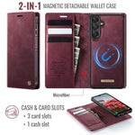 Custodia per telefono CaseMe C49 con portafoglio in pelle, magnetica, con blocco RFID e removibile., For Samsung Galaxy A15, For Samsung Galaxy S23 FE 5G, For Samsung Galaxy A54 5G, For Samsung Galaxy S23 Ultra 5G