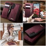 Custodia per telefono CaseMe C49 con portafoglio in pelle, magnetica, con blocco RFID e removibile., For Samsung Galaxy A15, For Samsung Galaxy S23 FE 5G, For Samsung Galaxy A54 5G, For Samsung Galaxy S23 Ultra 5G
