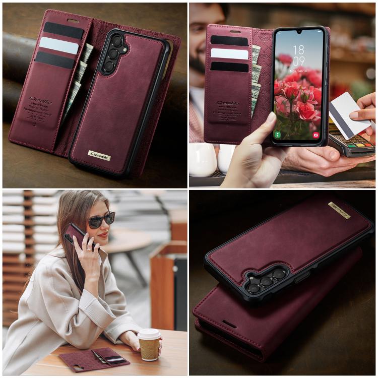 Custodia per telefono CaseMe C49 con portafoglio in pelle, magnetica, con blocco RFID e removibile., For Samsung Galaxy A15, For Samsung Galaxy S23 FE 5G, For Samsung Galaxy A54 5G, For Samsung Galaxy S23 Ultra 5G