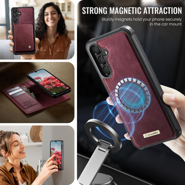 Custodia per telefono CaseMe C49 con portafoglio in pelle, magnetica, con blocco RFID e removibile., For Samsung Galaxy A15, For Samsung Galaxy S23 FE 5G, For Samsung Galaxy A54 5G, For Samsung Galaxy S23 Ultra 5G