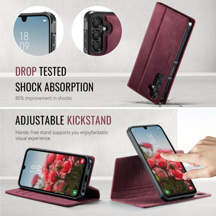 Custodia per telefono CaseMe C49 con portafoglio in pelle, magnetica, con blocco RFID e removibile., For Samsung Galaxy A15, For Samsung Galaxy S23 FE 5G, For Samsung Galaxy A54 5G, For Samsung Galaxy S23 Ultra 5G