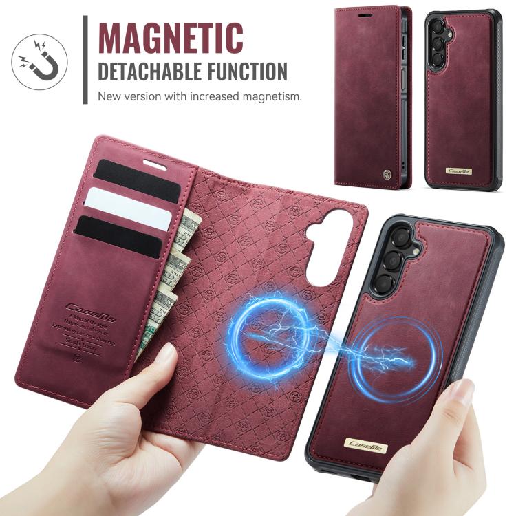 Custodia per telefono CaseMe C49 con portafoglio in pelle, magnetica, con blocco RFID e removibile., For Samsung Galaxy A15, For Samsung Galaxy S23 FE 5G, For Samsung Galaxy A54 5G, For Samsung Galaxy S23 Ultra 5G