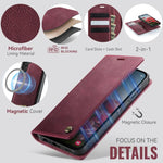 Custodia per telefono CaseMe C49 con portafoglio in pelle, magnetica, con blocco RFID e removibile., For Samsung Galaxy A15, For Samsung Galaxy S23 FE 5G, For Samsung Galaxy A54 5G, For Samsung Galaxy S23 Ultra 5G
