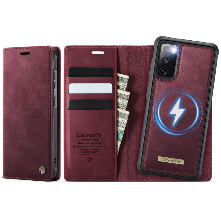 Custodia per telefono CaseMe C49 con portafoglio in pelle, magnetica, con blocco RFID e removibile., For Samsung Galaxy S23+ 5G, For Samsung Galaxy S23 5G, For Samsung Galaxy S20 FE, For Samsung Galaxy A53 5G