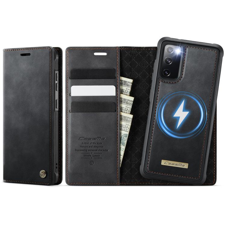 Custodia per telefono CaseMe C49 con portafoglio in pelle, magnetica, con blocco RFID e removibile., For Samsung Galaxy S23+ 5G, For Samsung Galaxy S23 5G, For Samsung Galaxy S20 FE, For Samsung Galaxy A53 5G